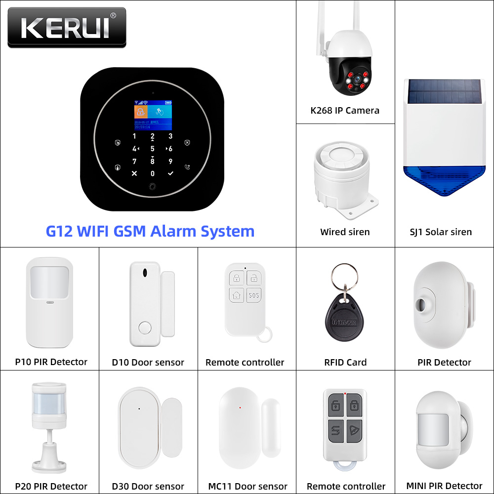 Home Security No Wifi - KERUI G12 2G Wifi Wireless Home