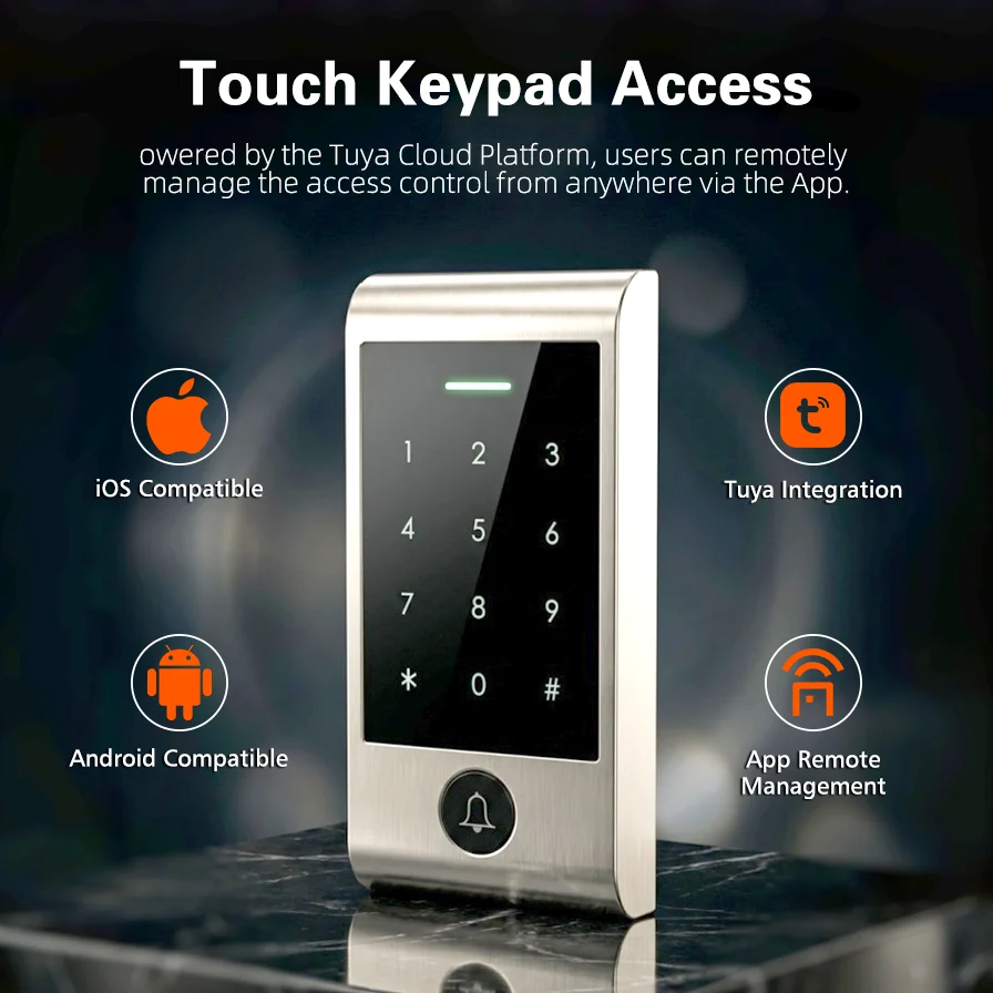 Home Security For Doors - Advanced WIFI Remote Control Touch Keypad