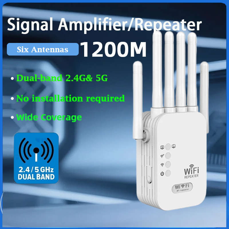Home Security No Wifi - KATORD 1200Mbps Wireless WiFi Repeater 2.4G&5G