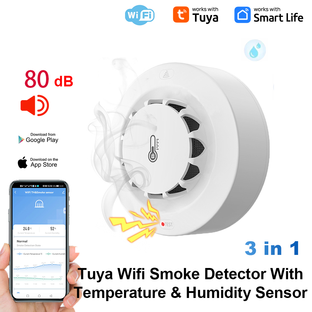 Tuya WiFi Temperature and Humi - Home Security Wireless recension och pris