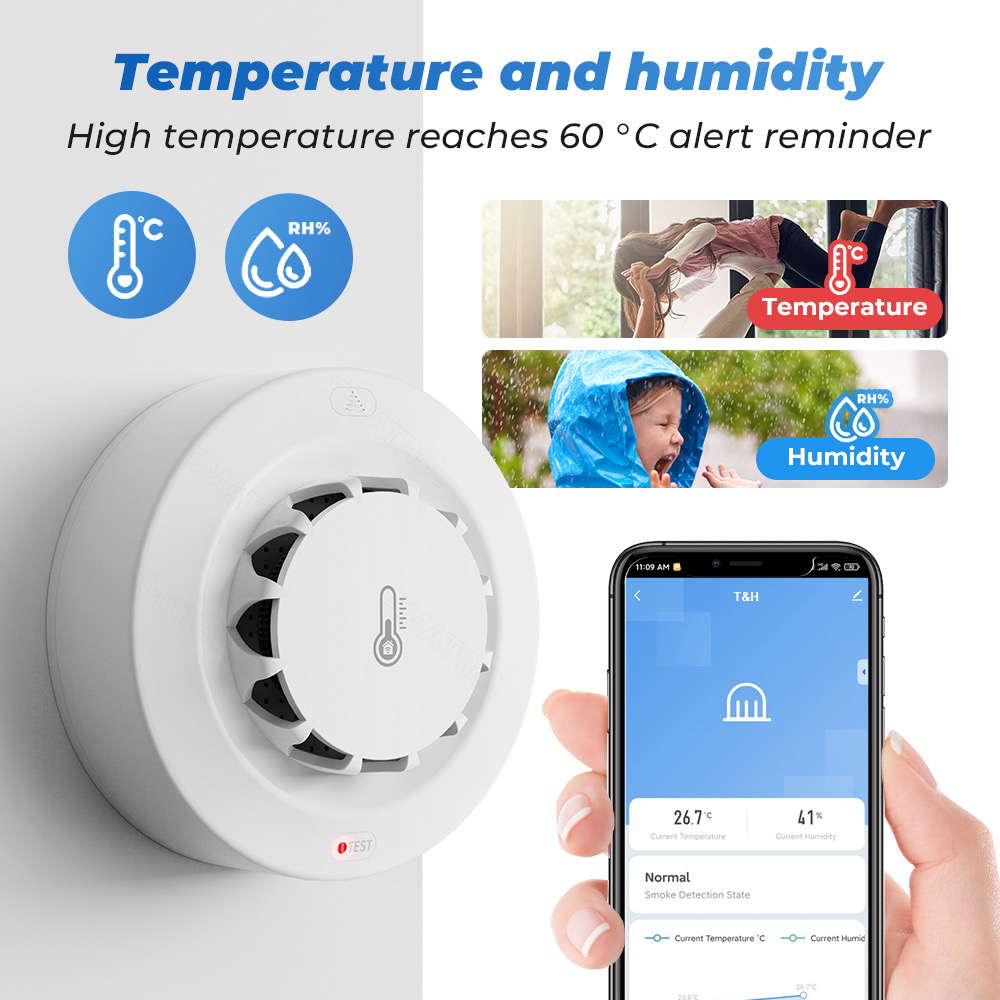 Tuya WiFi Temperature and Humi - Home Security Wireless recension och pris