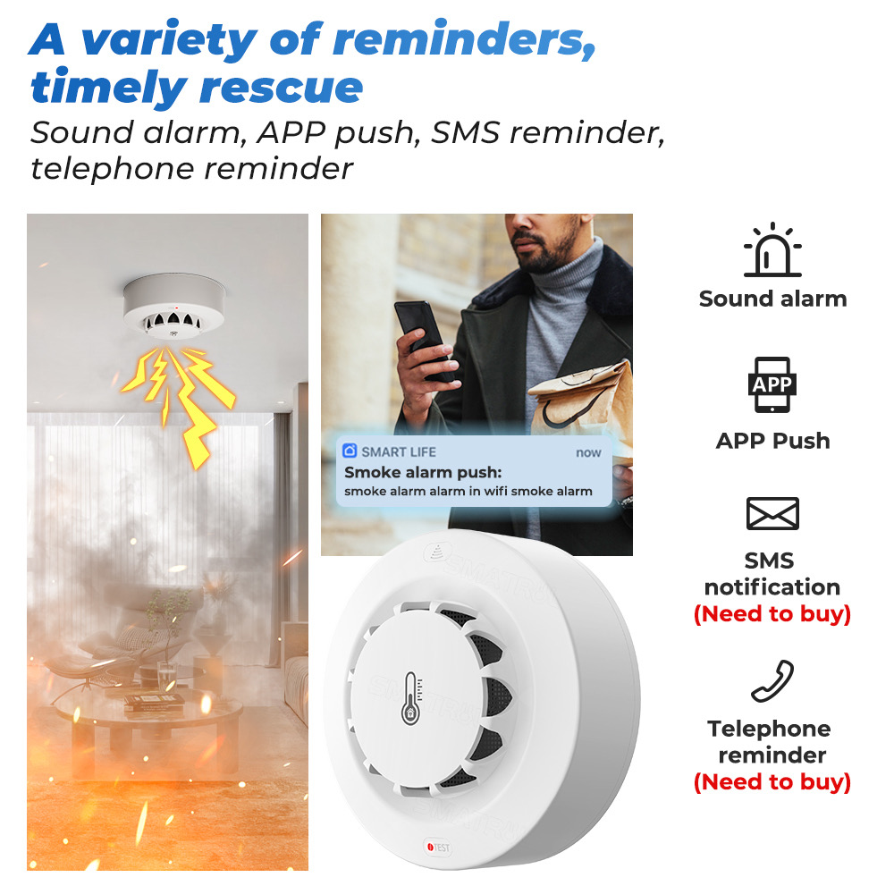 Tuya WiFi Temperature and Humi - Home Security Wireless recension och pris