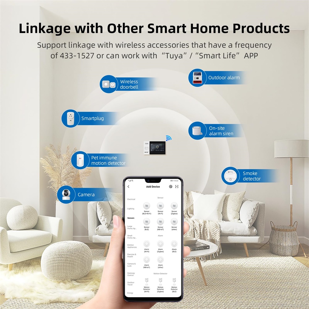 2.4G WIFI Smart GSM Alarm Syst - Home Security No Wifi recension och pris