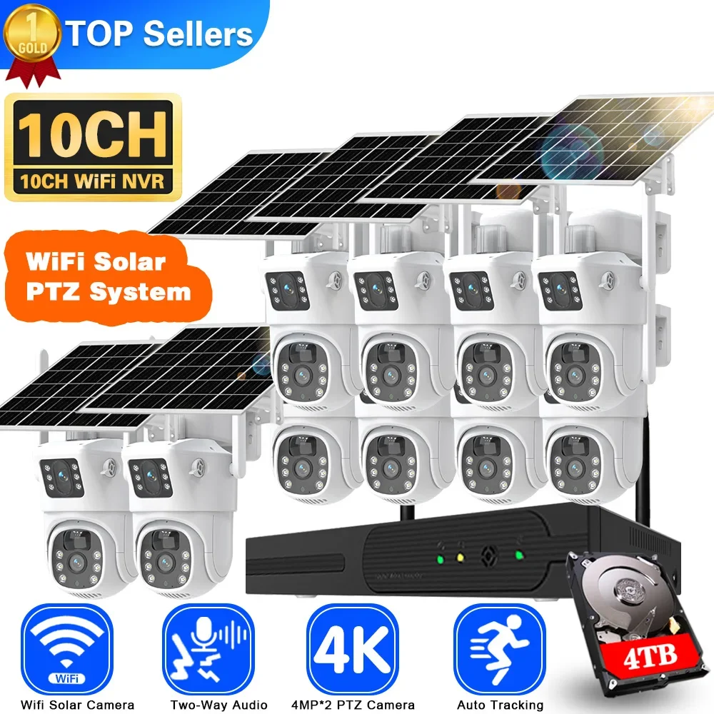 4K 8MP Dual Lens Wifi Solar CC - Home Security Monitoring System recension och pris