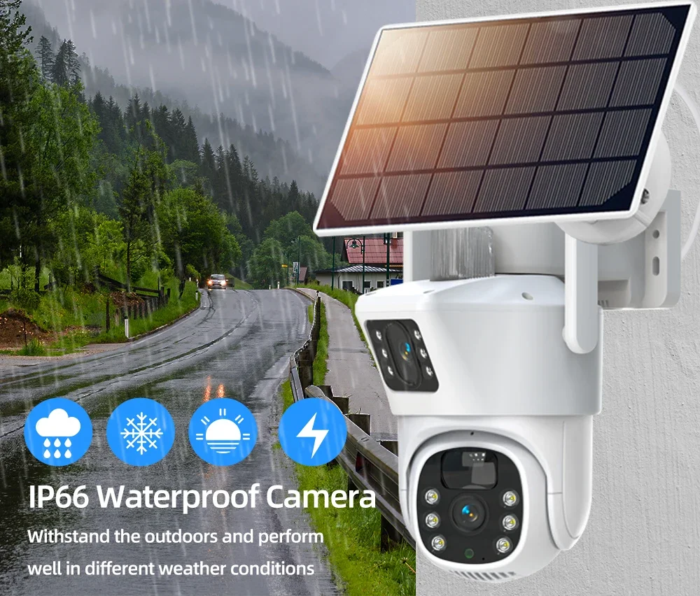 4K 8MP Dual Lens Wifi Solar CC - Home Security Monitoring System recension och pris