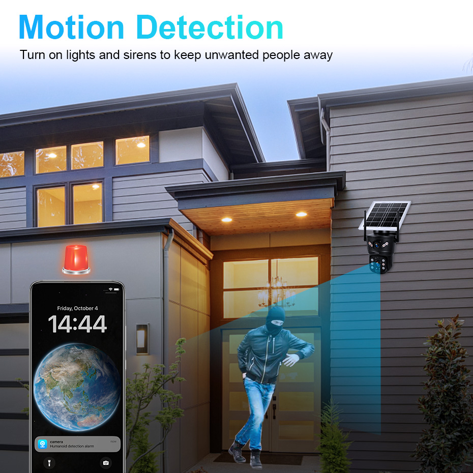 KERUI 6MP 4G SIM WiFi Solar Ca - Home Security No Wifi recension och pris