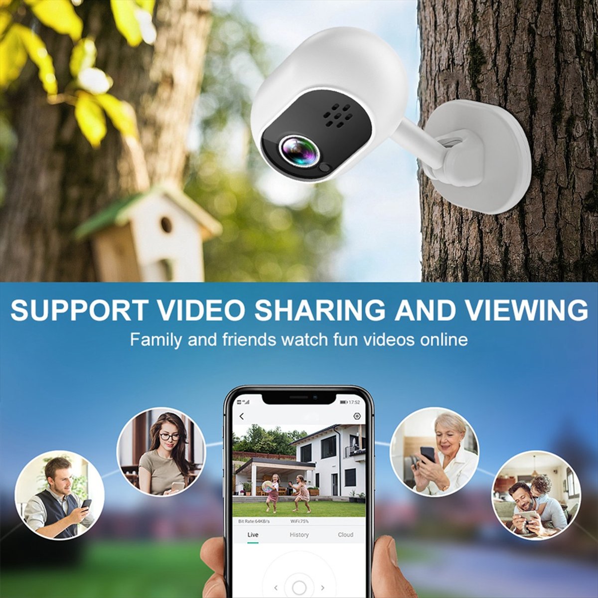 A4 1080P Smart Mini Wifi IP Ca - Home Security Cameras Wireless recension och pris