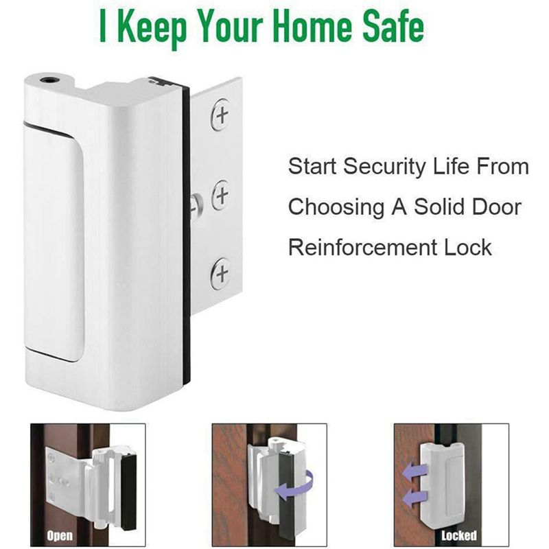 2X Home Security Door Lock Chi - Home Security Door Reinforcement Lock recension och pris