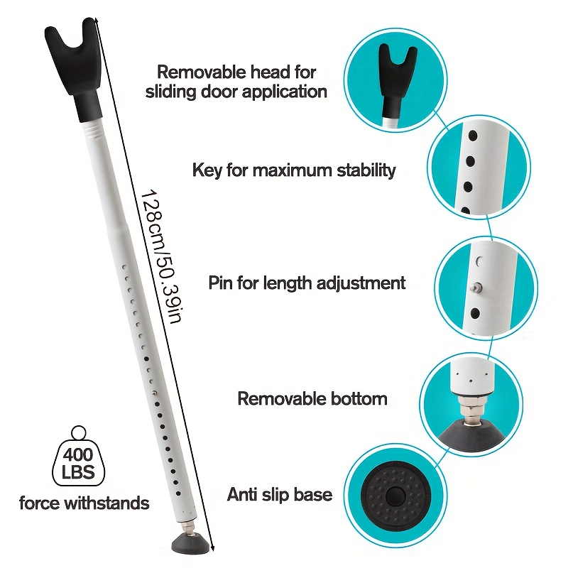 Adjustable 2in1 Sliding Patio  - Home Security Door Reinforcement Lock recension och pris