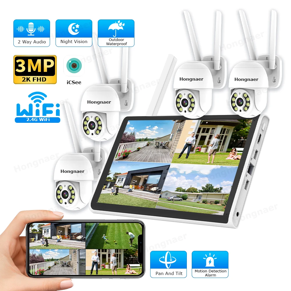 2026 Hongnaer 3MP 4 Channel Wi - Home Security Wireless recension och pris