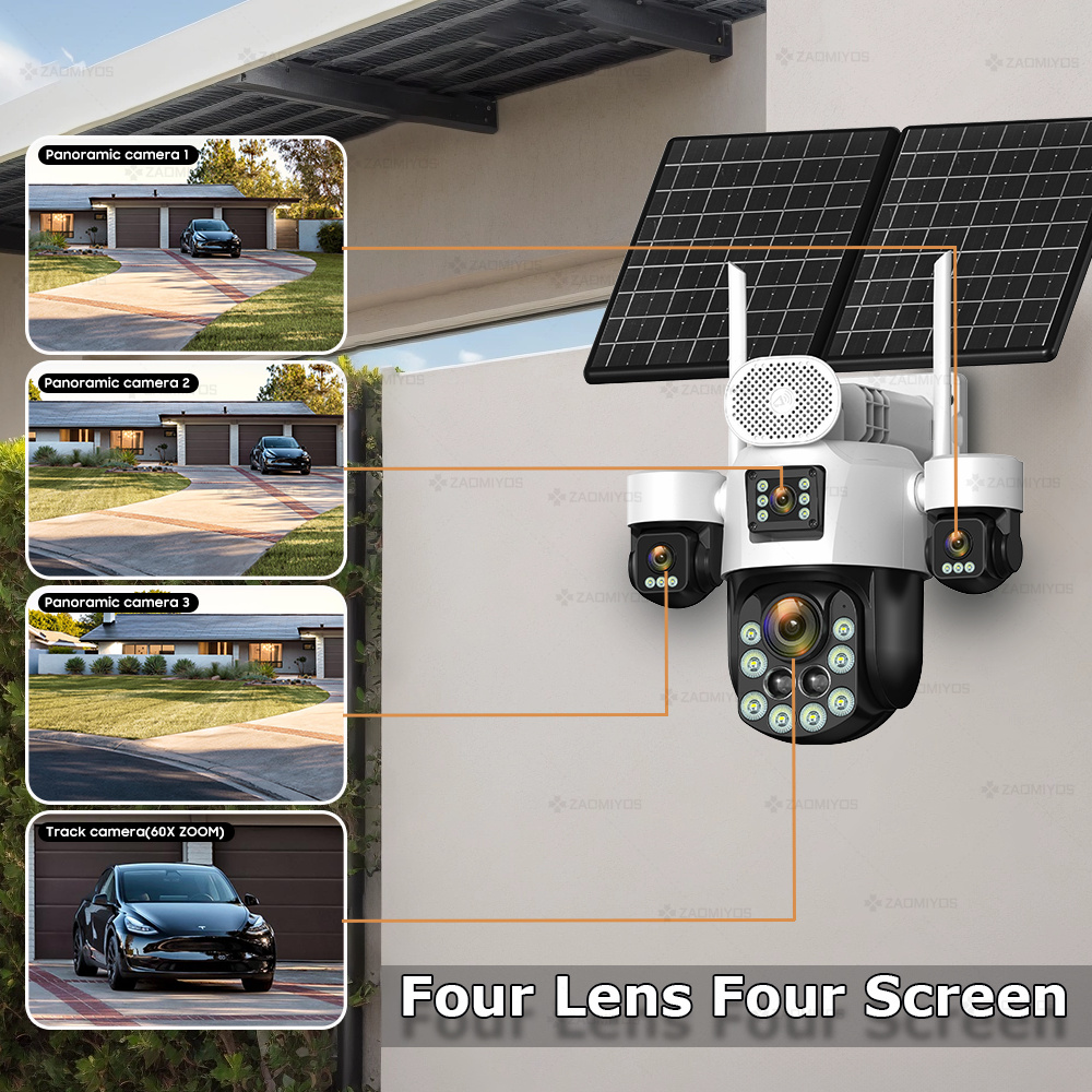 4 Lens Outdoor 360° Surveillan - Home Security Adt recension och pris