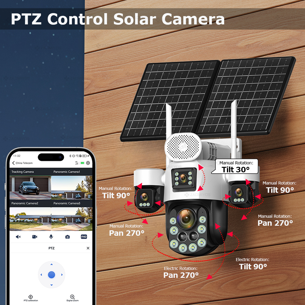 4 Lens Outdoor 360° Surveillan - Home Security Adt recension och pris