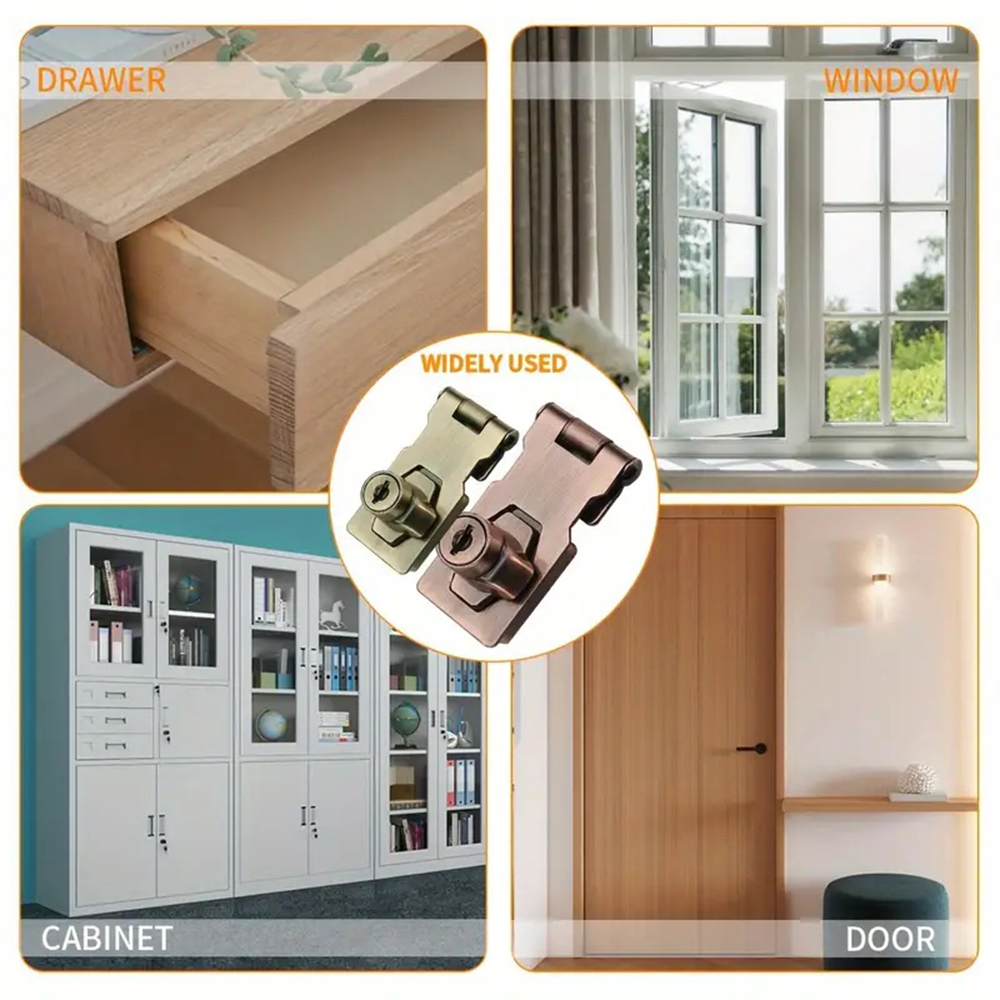 Locking Hasp Heavy Duty Lockin - Home Security Door Reinforcement Lock recension och pris