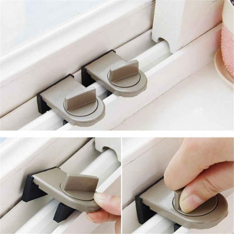 4 Sets Sliding Sash Stopper Ca - Home Security Door Reinforcement Lock recension och pris