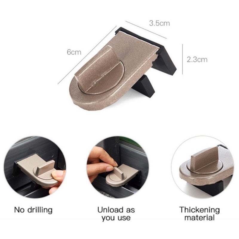 4 Sets Sliding Sash Stopper Ca - Home Security Door Reinforcement Lock recension och pris