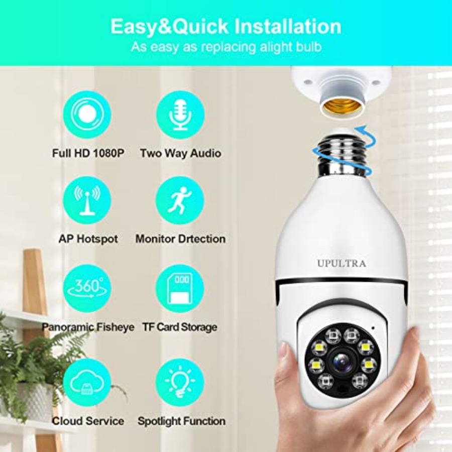 Light Bulb 1080P Security Wire - Home Security Wireless recension och pris