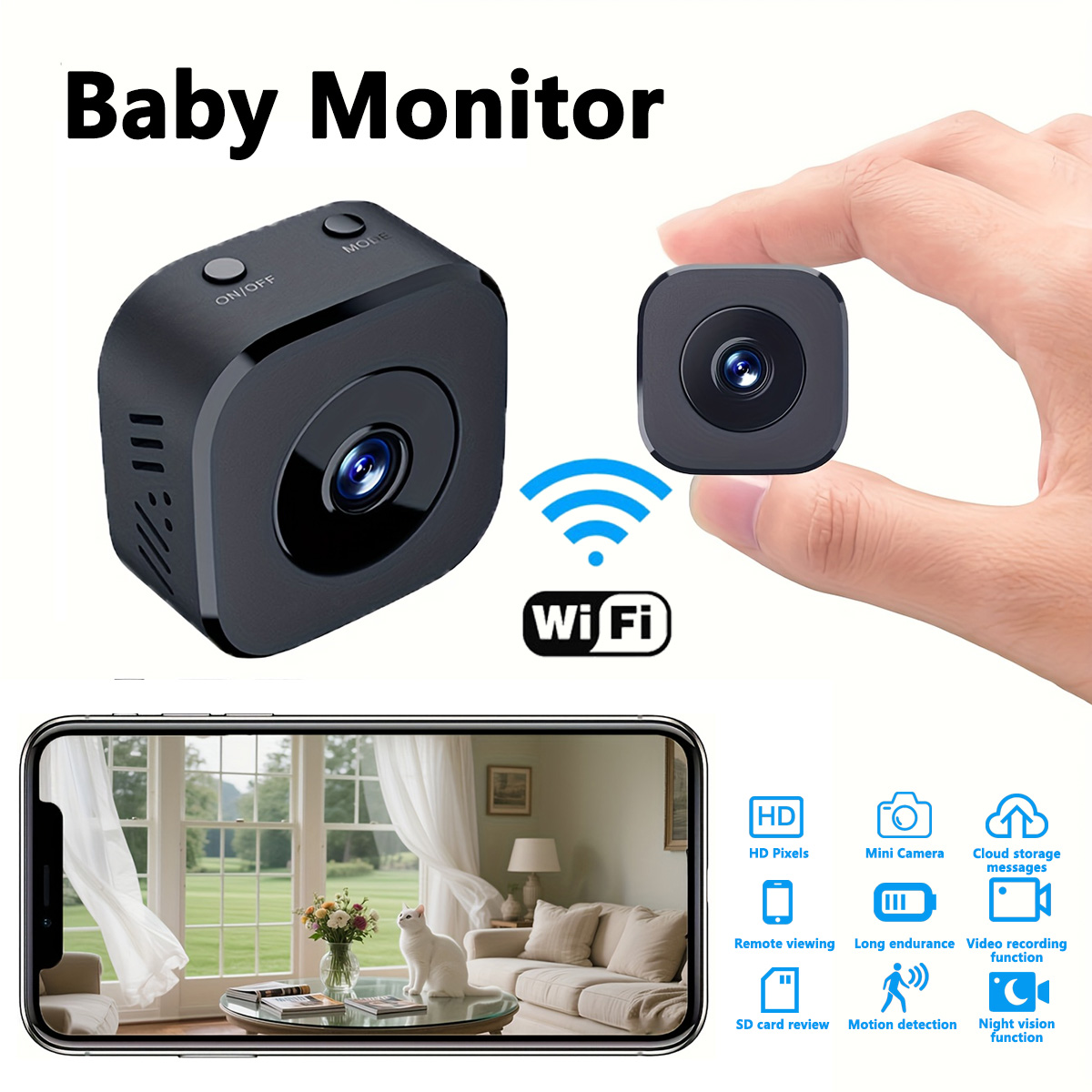 1080P HD Mini WiFi Camera Indo - Home Security Wireless recension och pris