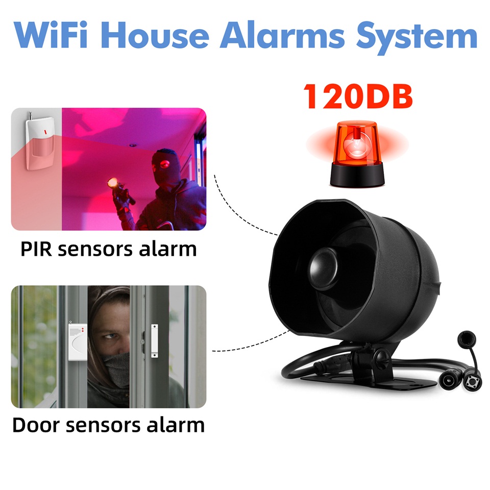 KERUI 120db Siren Alarm System - Home Security No Wifi recension och pris