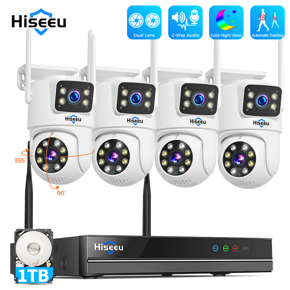 Hiseeu 6MP WiFi Dual Lens Came - Home Security Monitoring System recension och pris