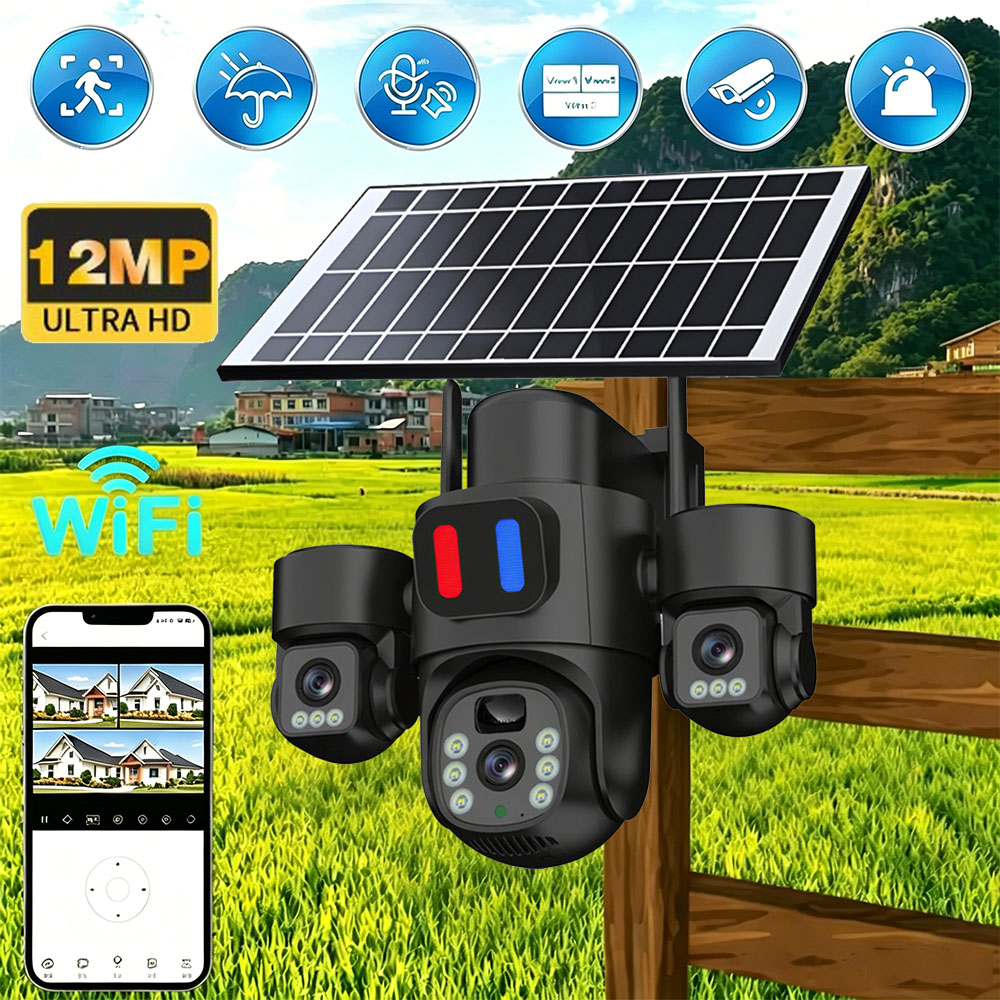 Solar WiFi PTZ Camera Outdoor  - Home Security Cameras Wireless recension och pris