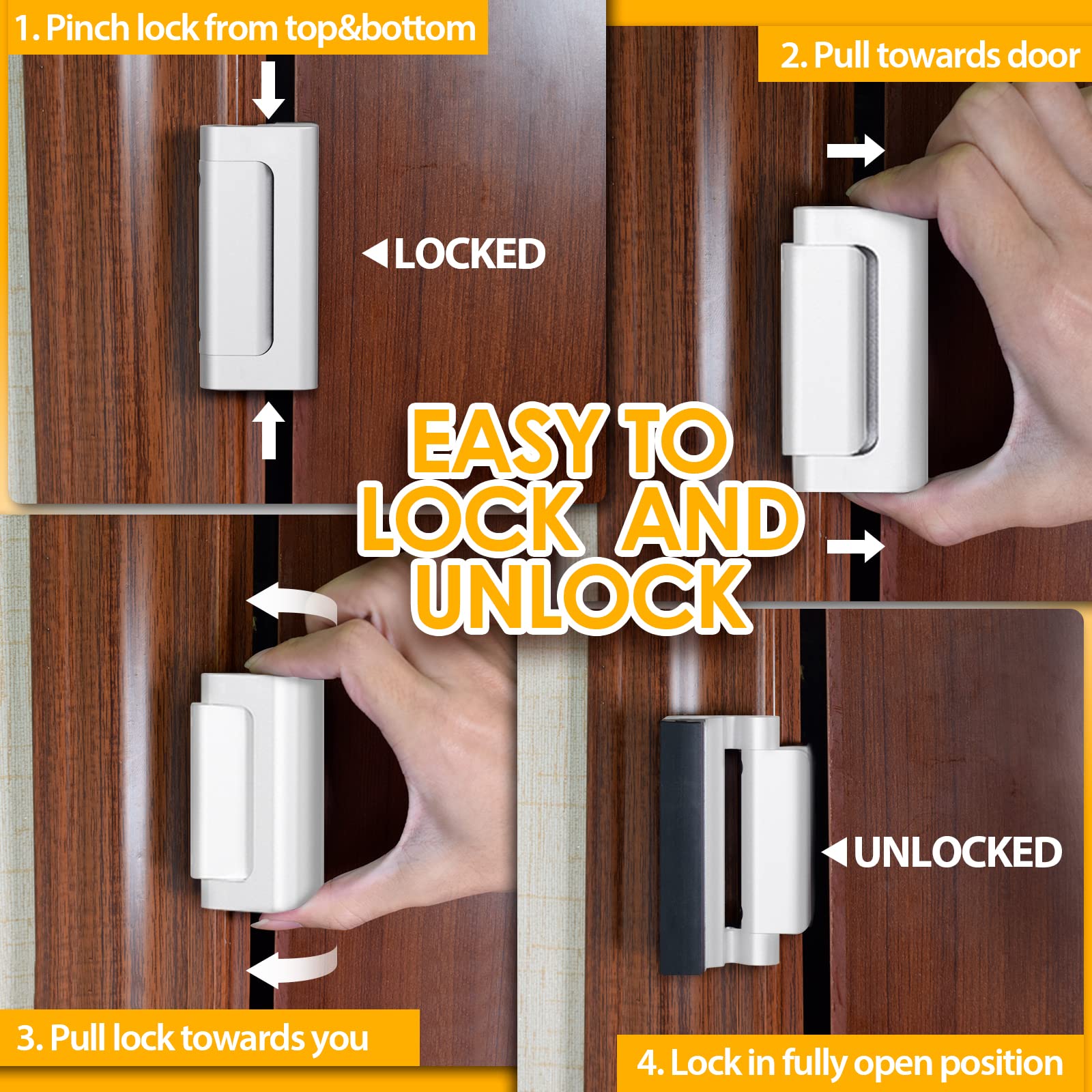 New Home Security Door Lock Al - Home Security Door Reinforcement Lock recension och pris