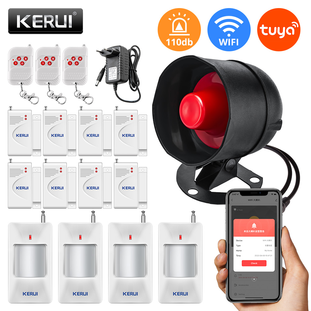 KERUI Tuya WIFI Loudly Speaker - Home Security No Wifi recension och pris