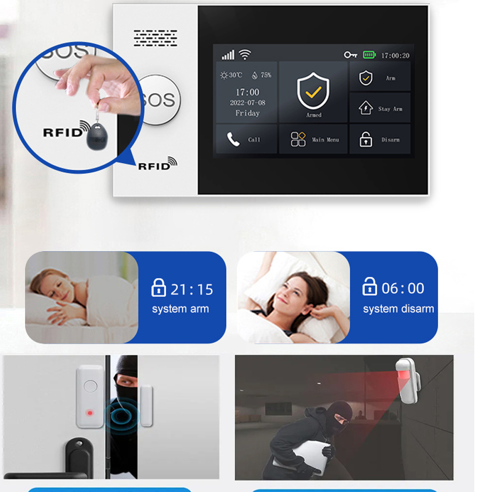 PGST 4G Tuya Smart Home Alarm  - Home Security No Wifi recension och pris